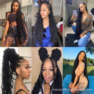 36 Inch Dreadlocs Soft New Faux Locs Crochet Hair Synthetic Hair Extensions 21 Stands/Pack  Faux Nu Locs Synthetic Crochet hair